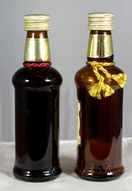 Empty liquor bottles - Amarula Cream pair