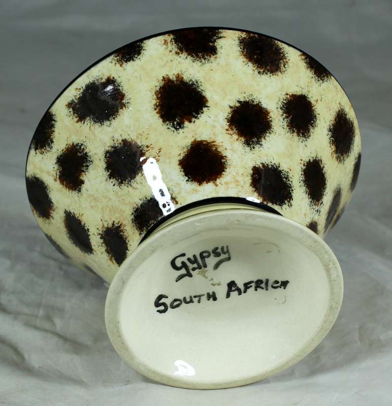 Hand painted footed bowl
