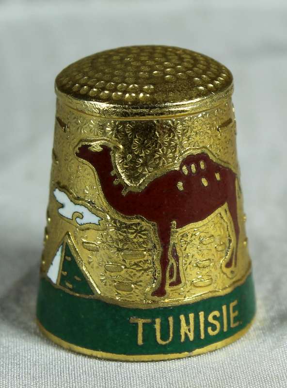 Cloisonne enameled thimble - Tunisie
