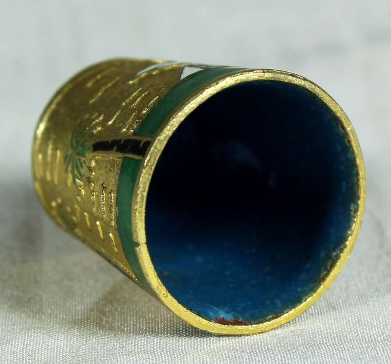 Cloisonne enameled thimble - Tunisie