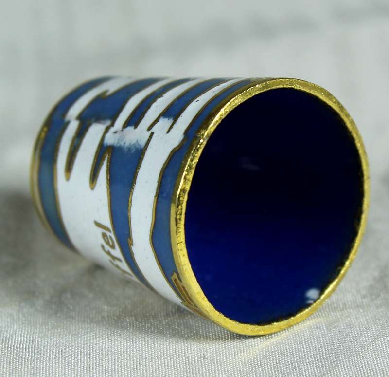 Cloisonne enameled thimble - Paris