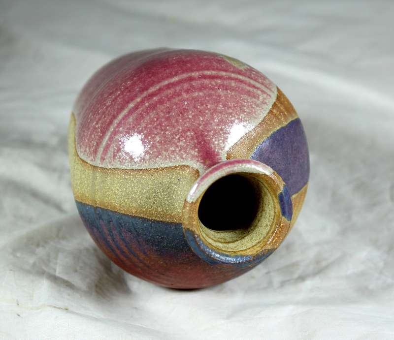 Hand painted pottery vase