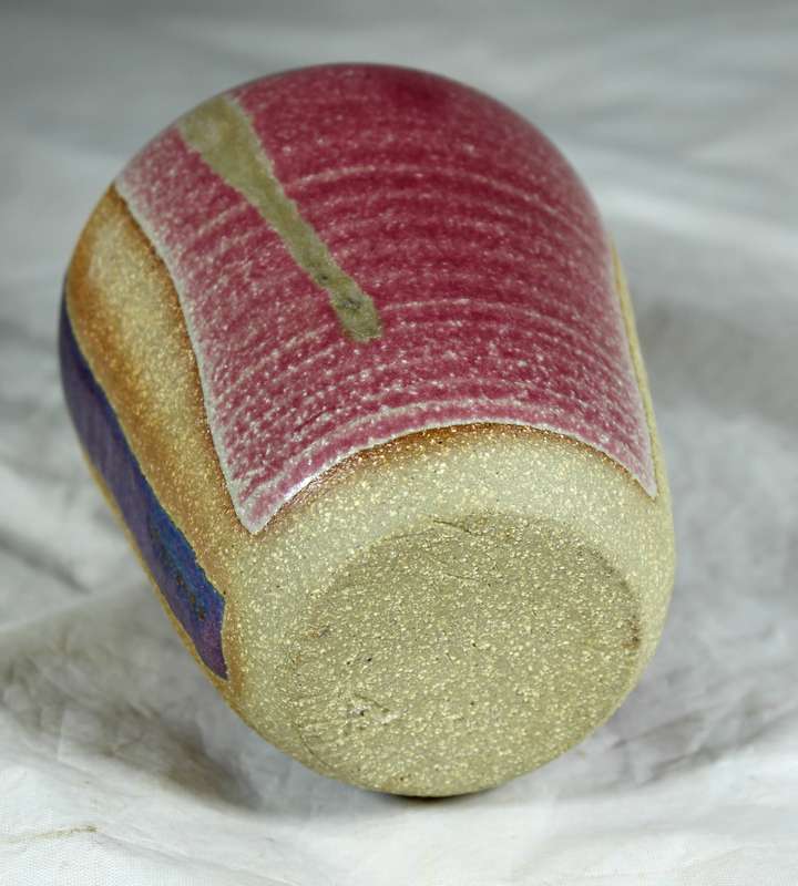 Hand painted pottery vase