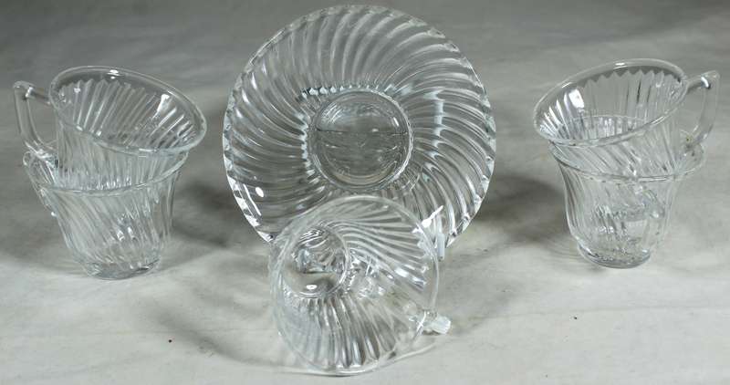 Set of five demitasse glass duo's