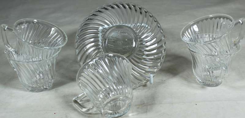 Set of five demitasse glass duo's