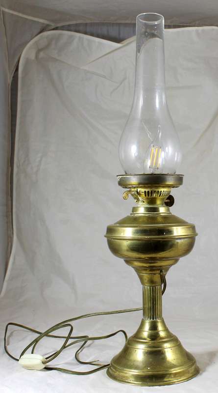 Electrified brass lamp