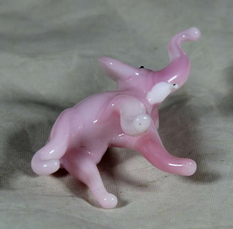 Miniature glass elephant