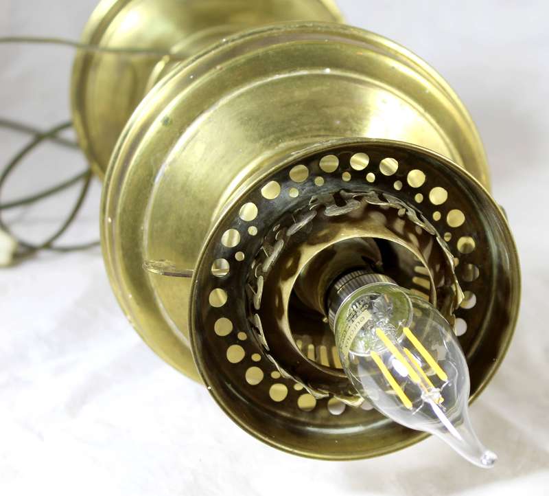Electrified brass lamp