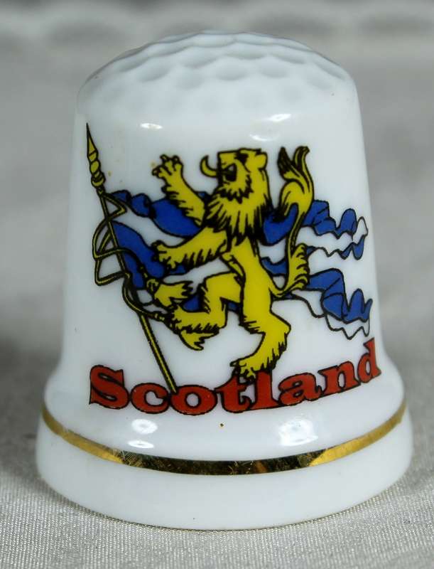 Bone China thimble - Scotland
