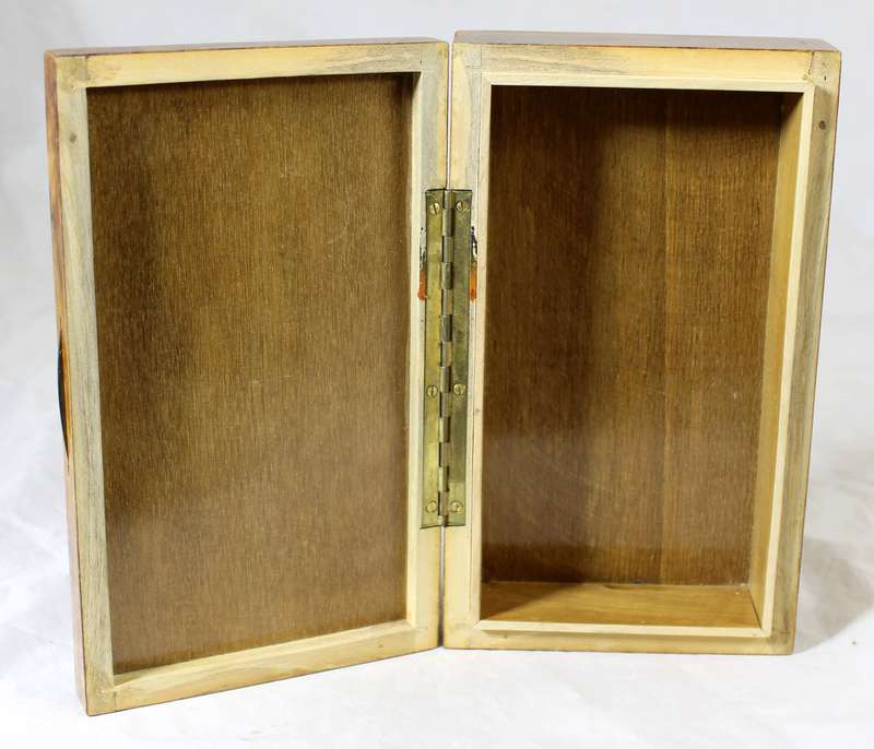 Wooden box with tile insert by T Polie