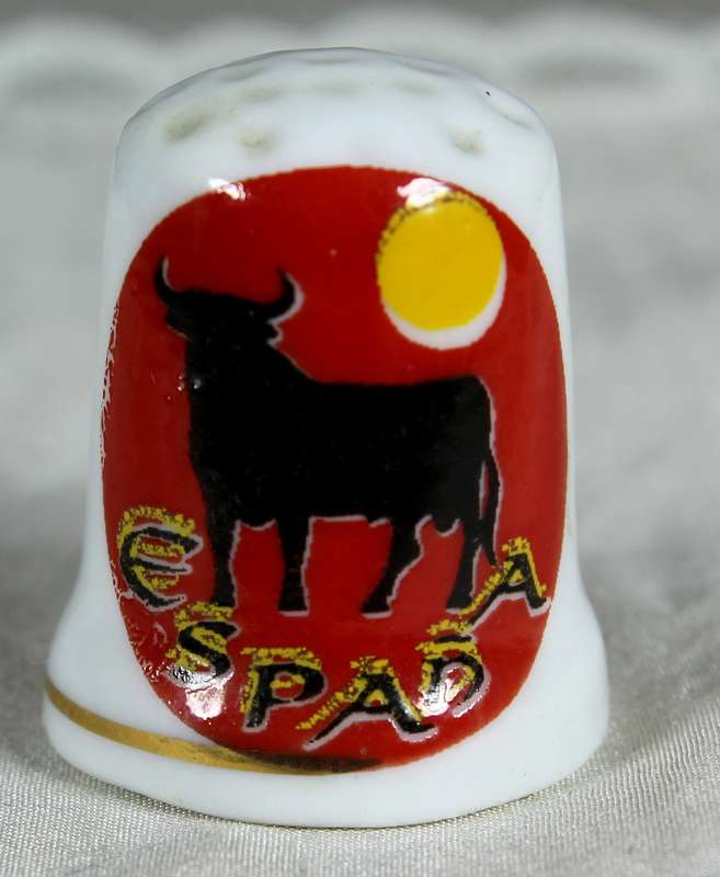 Bone China thimble - Espana