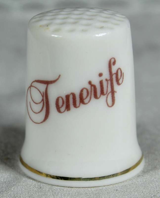 Bone China thimble - Tenerife