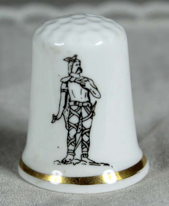 Bone China thimble - noble man
