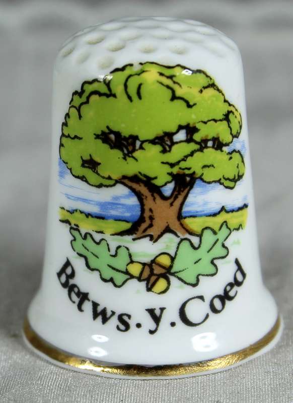 Bone China thimble - Betws.Y.Coed