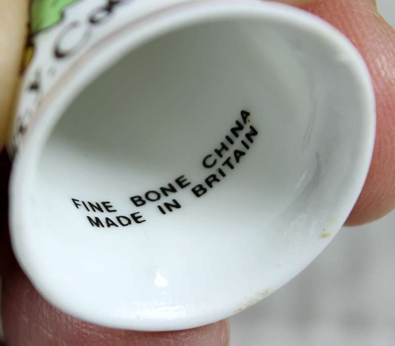 Bone China thimble - Betws.Y.Coed