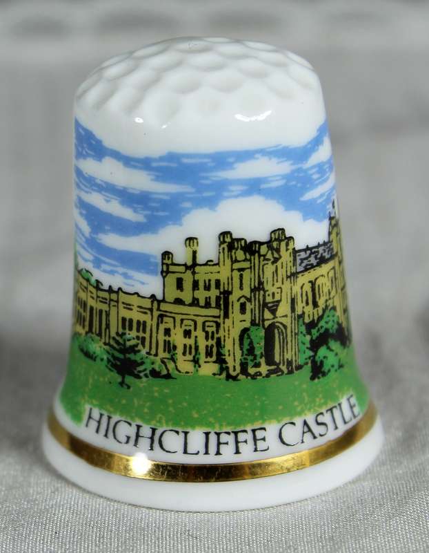 Bone China thimble - Highcliffe castle