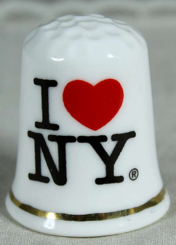 Bone China thimble - i love New York