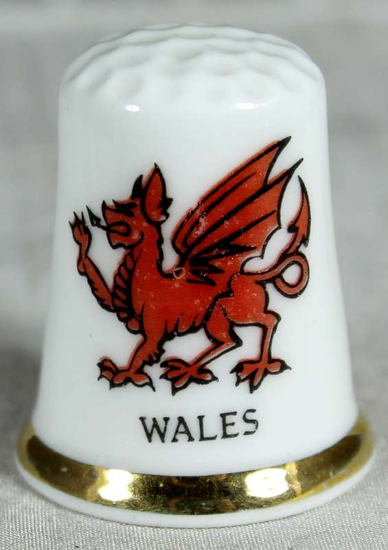 Bone China thimble - Finsbury - Wales