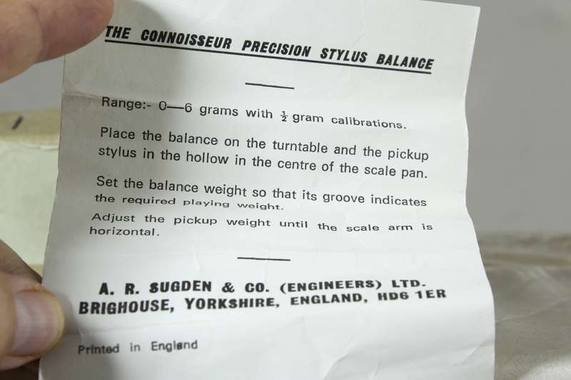 Connoisseur precision stylus balance