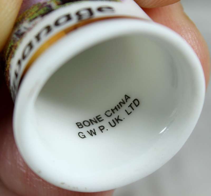 Bone China thimble - Swanage