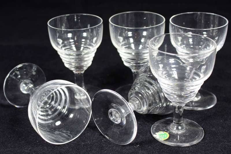 Set of six Stuart crystal liqueur glasses