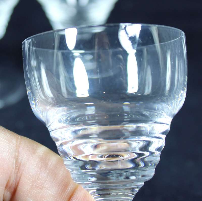 Set of six Stuart crystal liqueur glasses