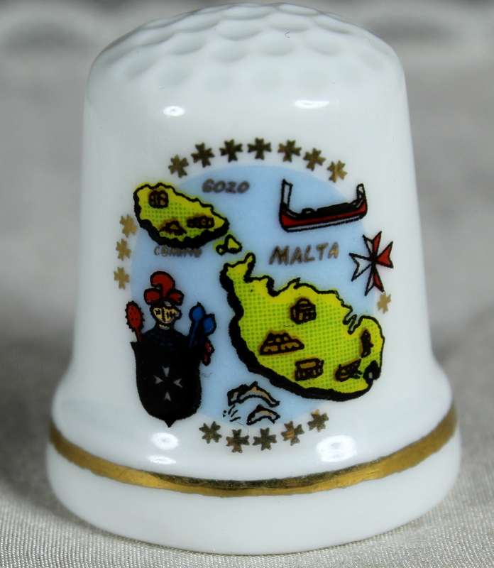 Bone China thimble - Malta