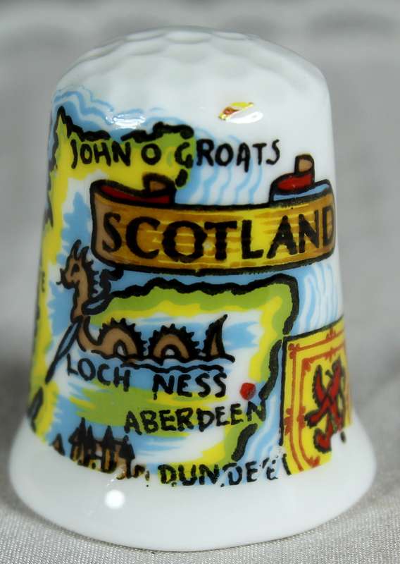 Bone China thimble - Scotland