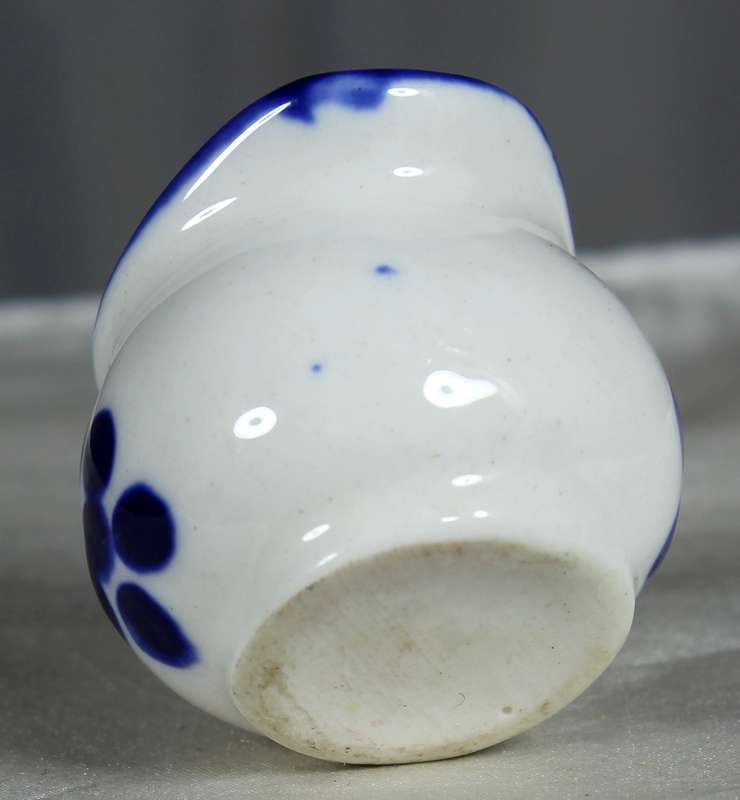 Miniature white & blue jug