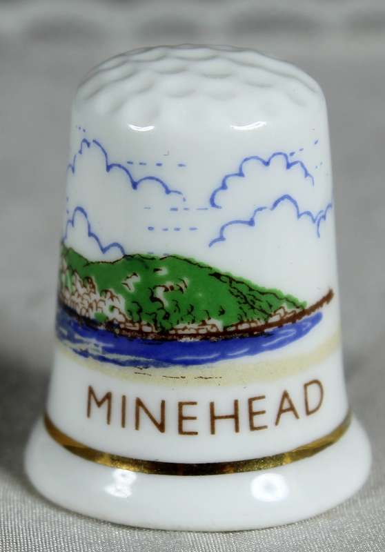Bone China thimble - Fenton - minehead
