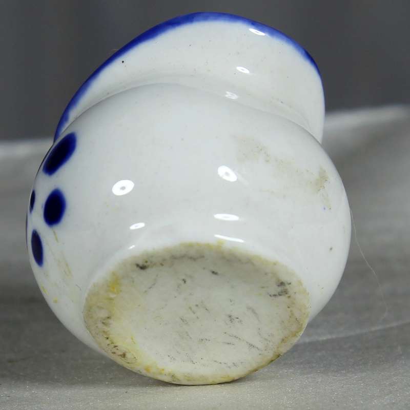 Miniature white & blue jug