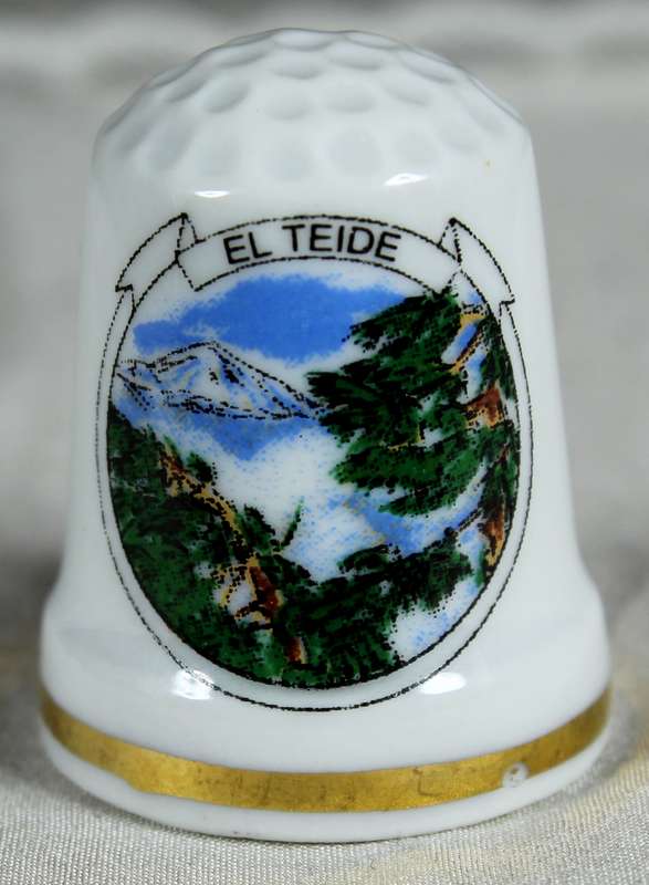 Bone China thimble - Tenerife