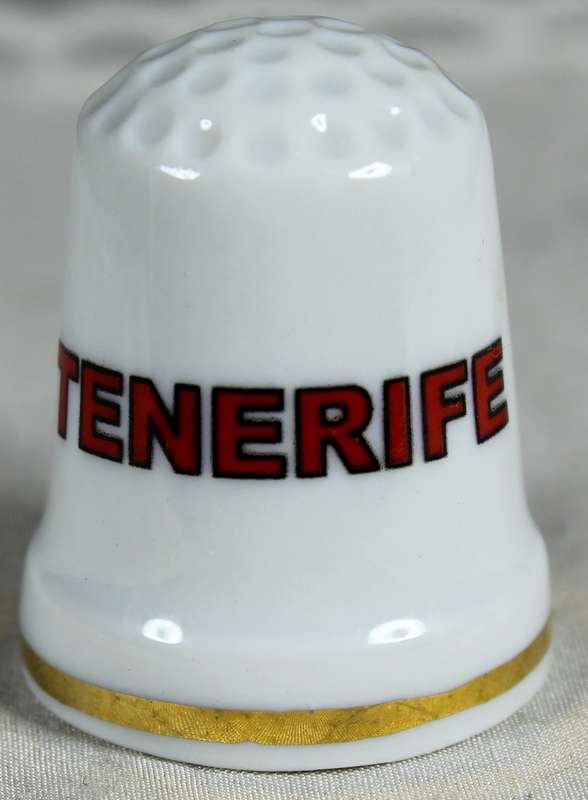 Bone China thimble - Tenerife