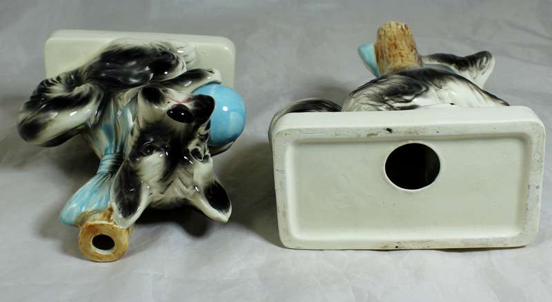 Doggie Book ends ( Scottish Terriers) & Small Thin Candle Holders