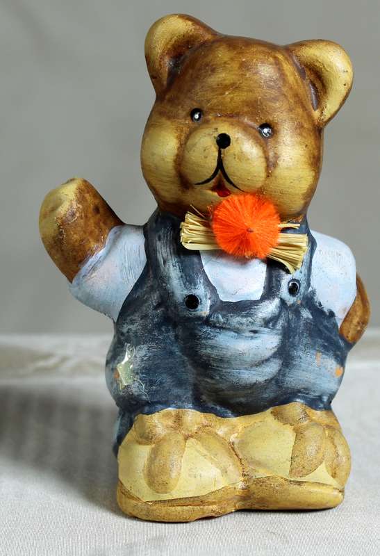 Farmer Bear ornament Waving