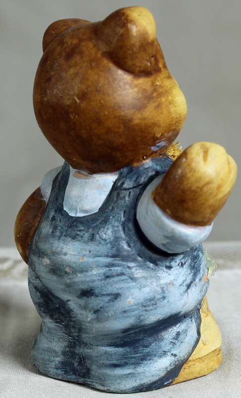 Farmer Bear ornament Waving