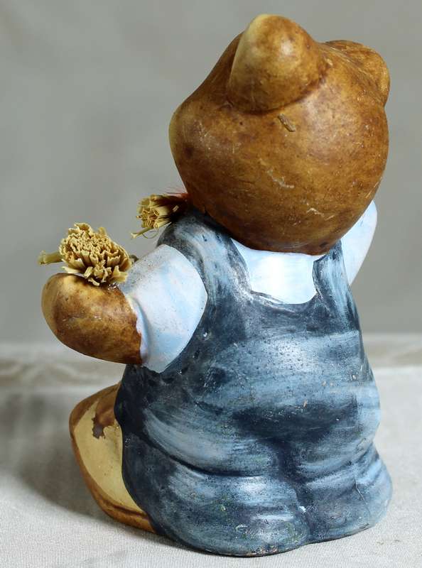 Farmer Bear ornament Carrying Hay