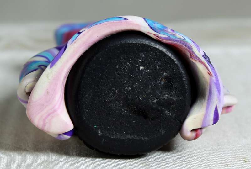 Semi-precious Stone & Clay Figurine - Purple, Pink, Blue