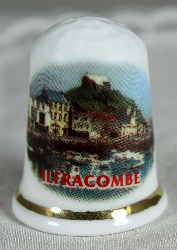 Bone China thimble - Lambert - Ilfracombe