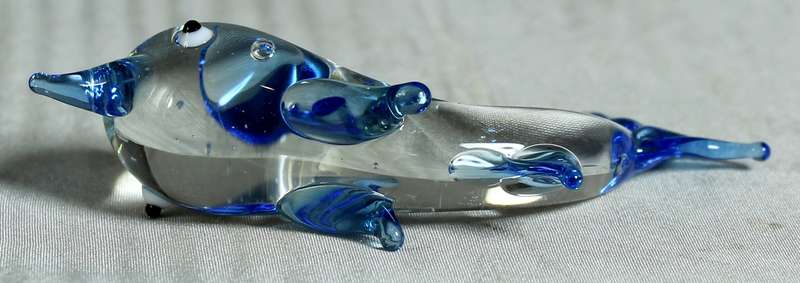 Miniature Glass Dolphin