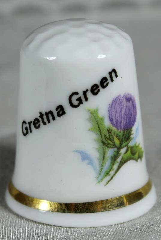 Bone China thimble - Glen Appin - Gretna Green