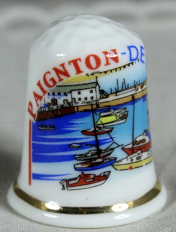 Bone China thimble - Lambert - Paignton Devon