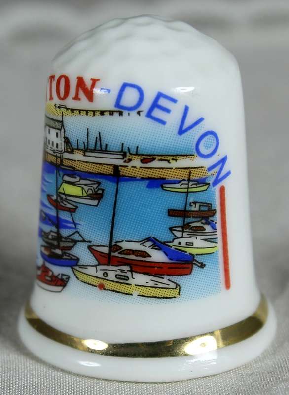 Bone China thimble - Lambert - Paignton Devon