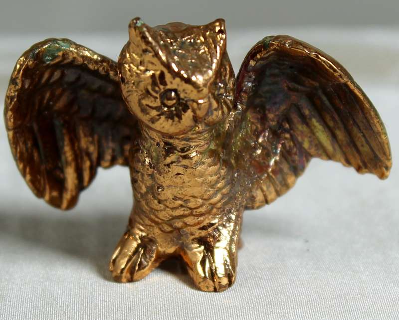 Miniature Owl - Copper - Lead Filled