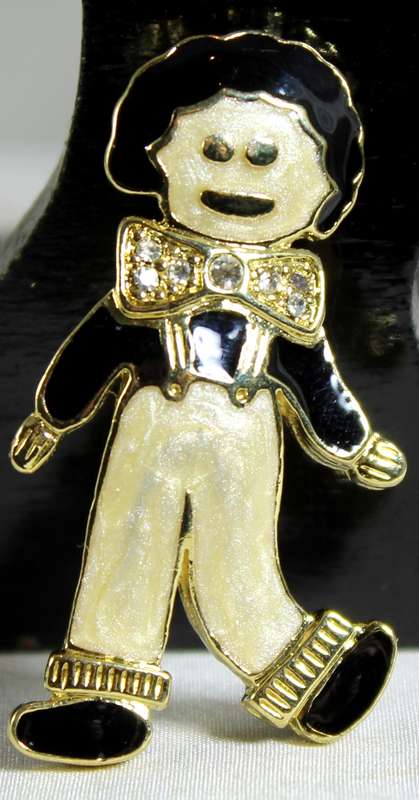 Miniature Clown Broach With Diamante
