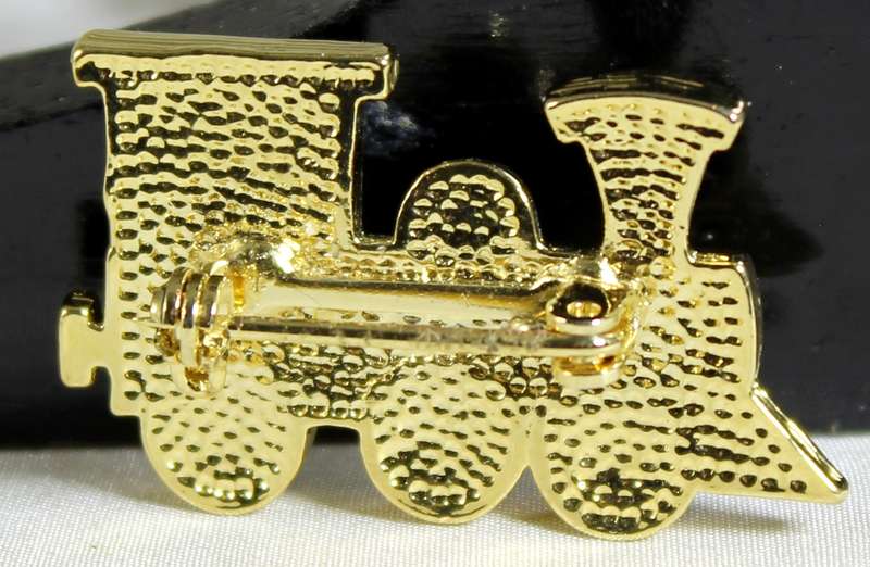 Miniature Steam Train Broach With Diamante