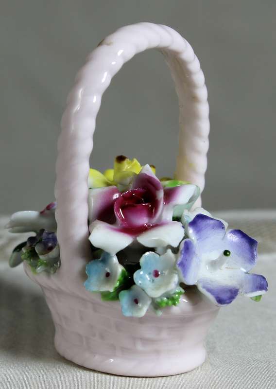Miniature Fenton Porcelain Basket