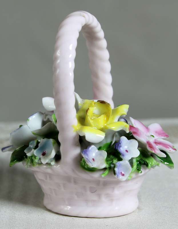 Miniature Fenton Porcelain Basket