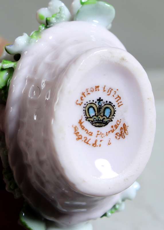 Miniature Fenton Porcelain Basket