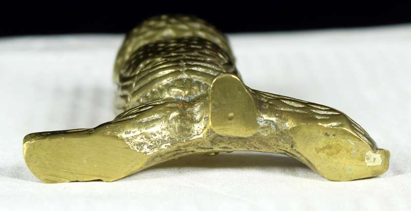 Brass Owl On Log